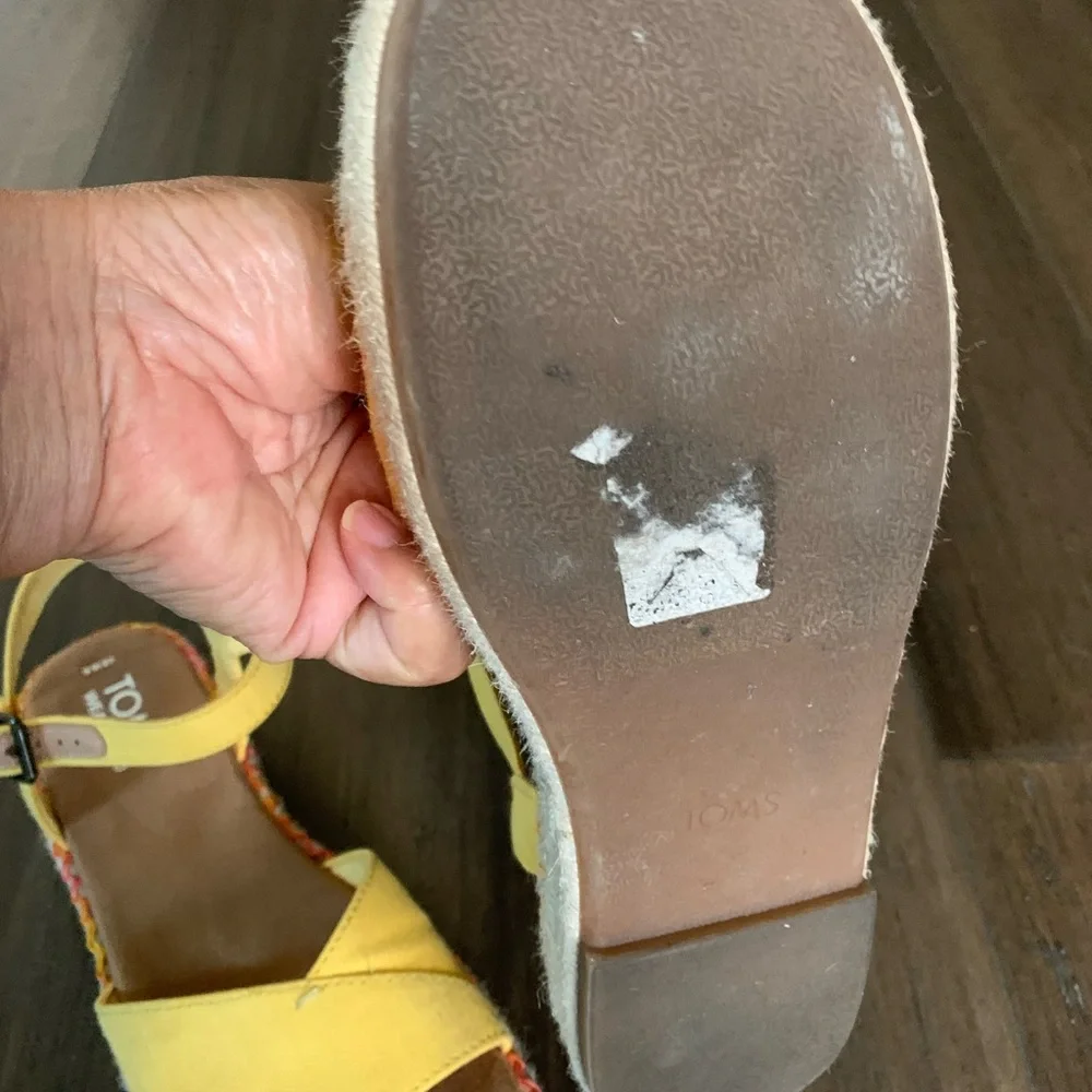 TOMS Yellow and Orange Espadrille Sandals - Picture 5 of 5